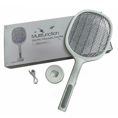 MULTI-FUNCTIONAL Electric Mosquito Swatter Rechargeable LI-ION WD-979